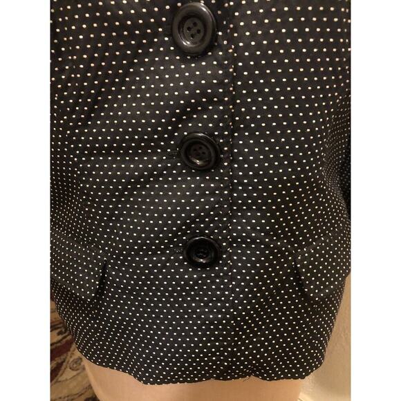 Spense Black Polka Dot Blazer Jacket with Pockets Buttons Closure Size Large - Picture 3 of 9